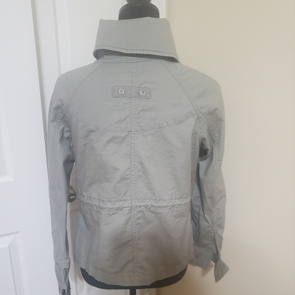 Tommy Hilfiger  Jacket Khaki Zip Button Down Pockets Drawstring - Picture 3 of 9